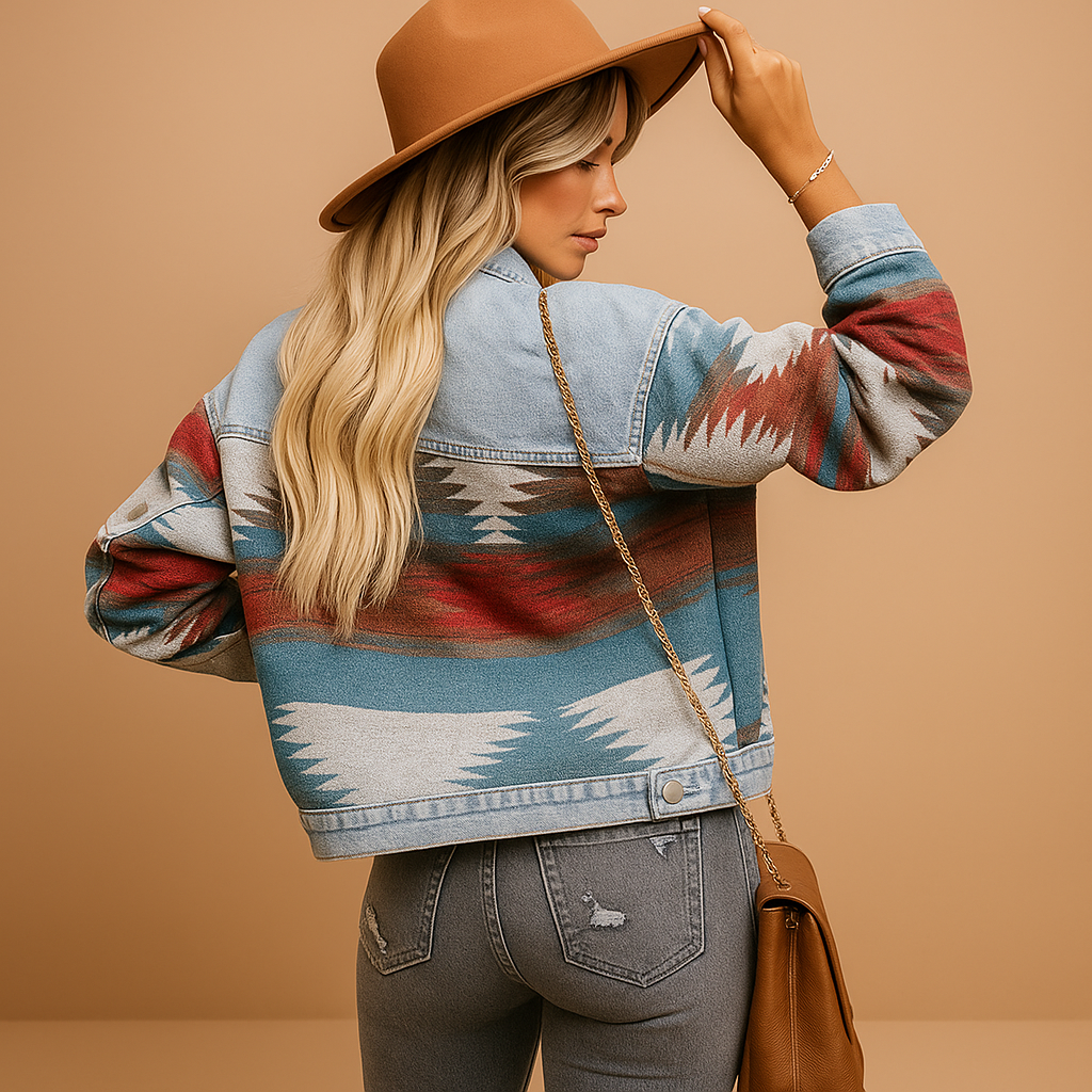 Loose-fit cotton autumn jacket for women | Daphne