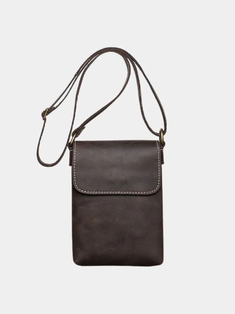 Men's Mini Leather Shoulder Bag for Men