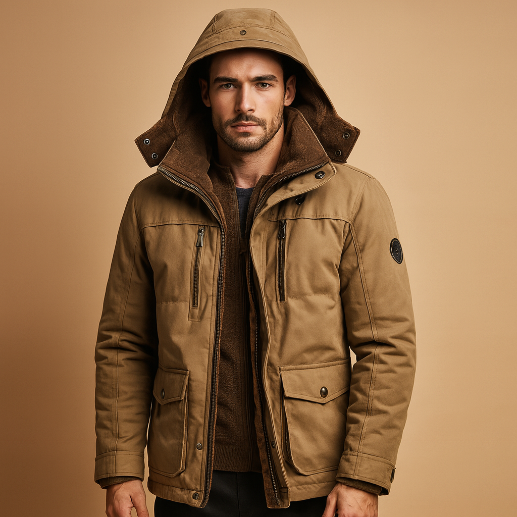 Men’s winter coat with hood | Oliver