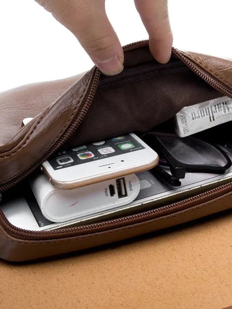 Milan Essential Leather Shoulder Bag for Men