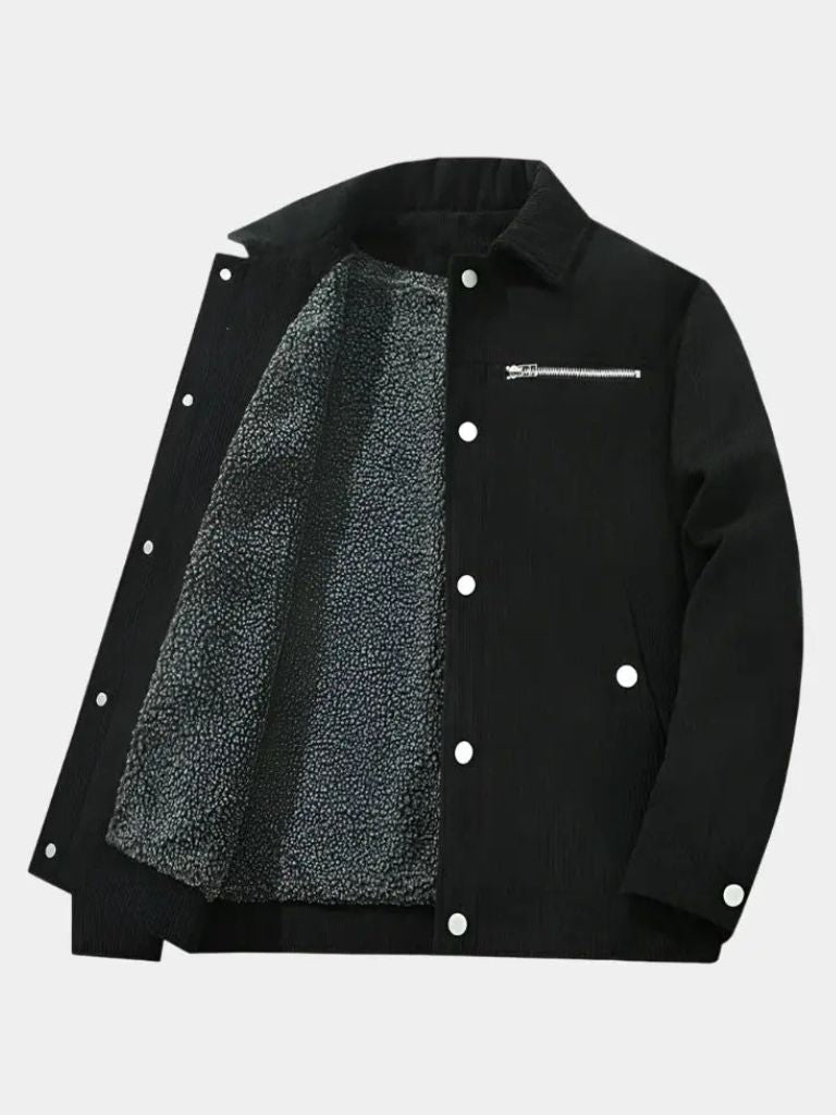 Minimalist Corduroy Sherpa Jacket for Men