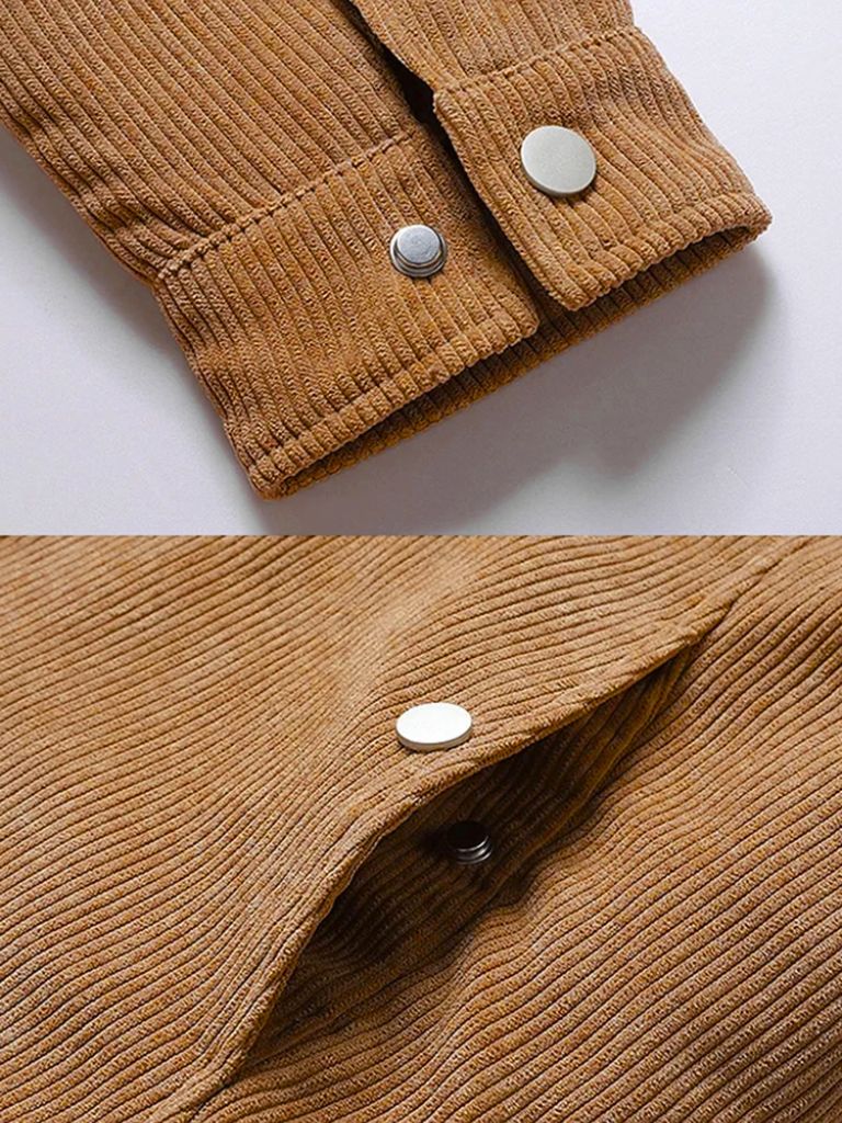 Minimalist Corduroy Sherpa Jacket for Men
