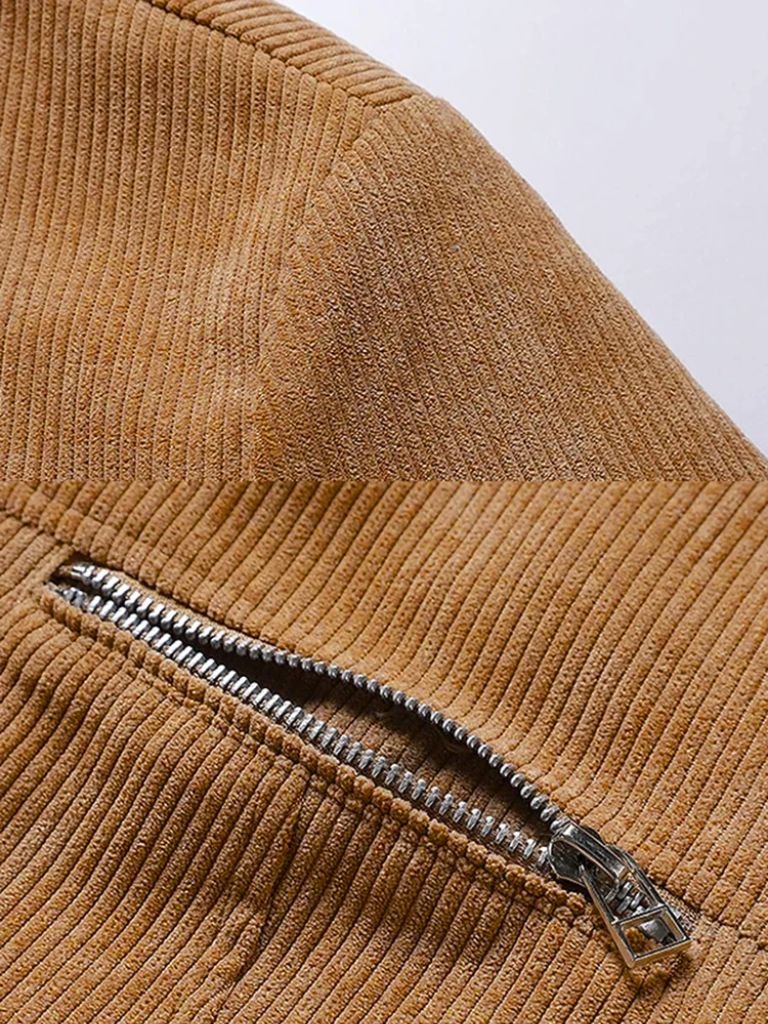 Minimalist Corduroy Sherpa Jacket for Men