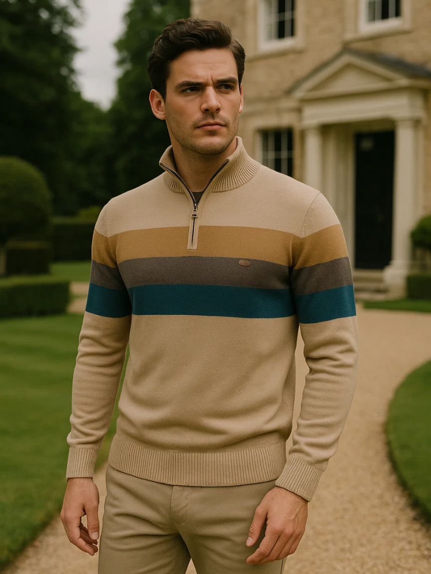 Minimalist High Collar Sweater for Men