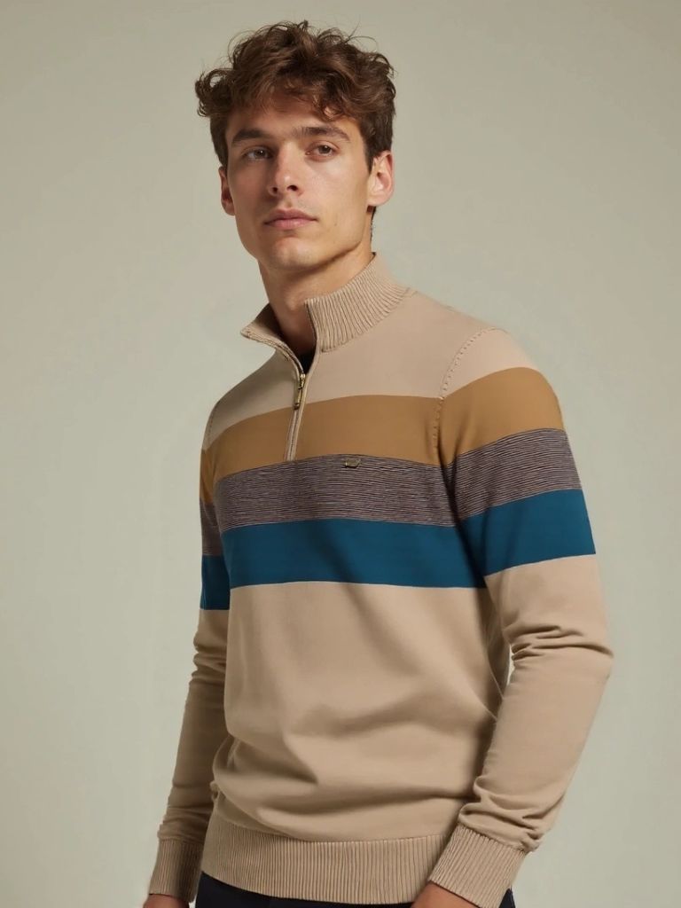 Minimalist High Collar Sweater for Men