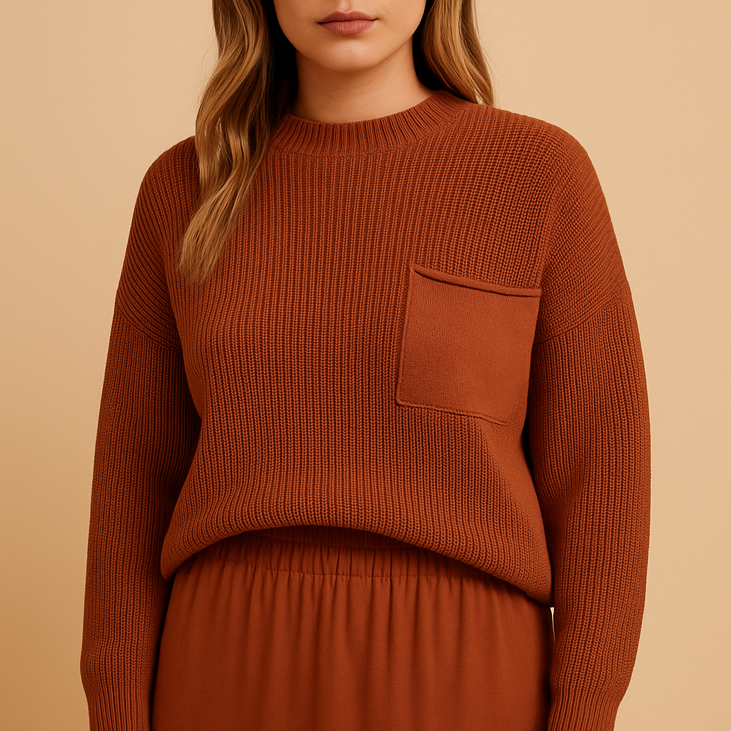 Minimalist knit pullover sweater for women | Beatriz
