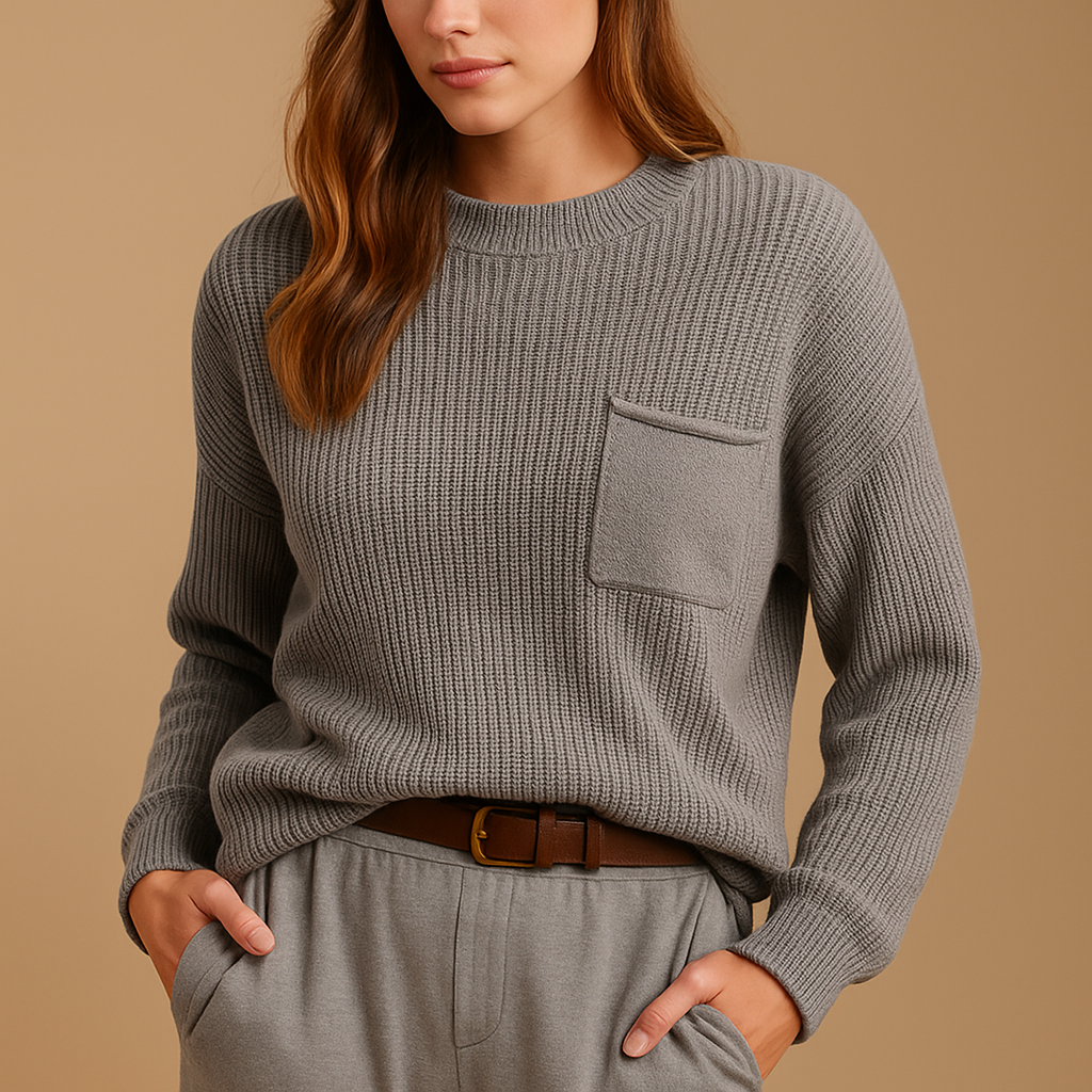 Minimalist knit pullover sweater for women | Beatriz