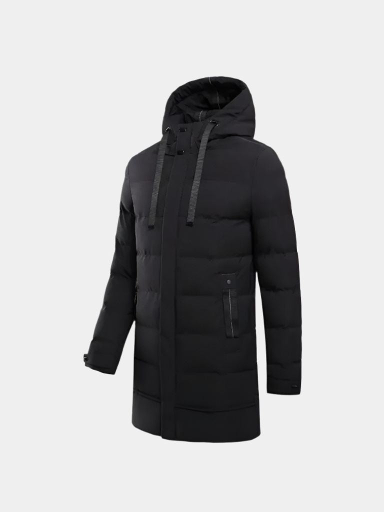Minimalist Long Puffer Jacket for Men