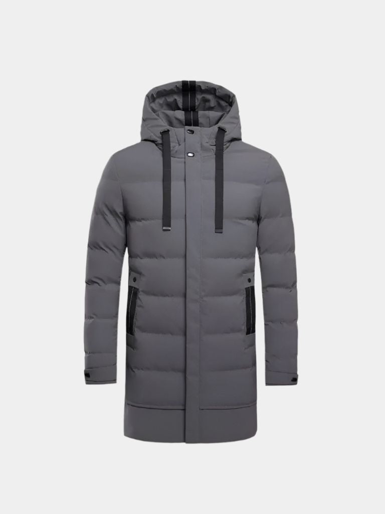 Minimalist Long Puffer Jacket for Men