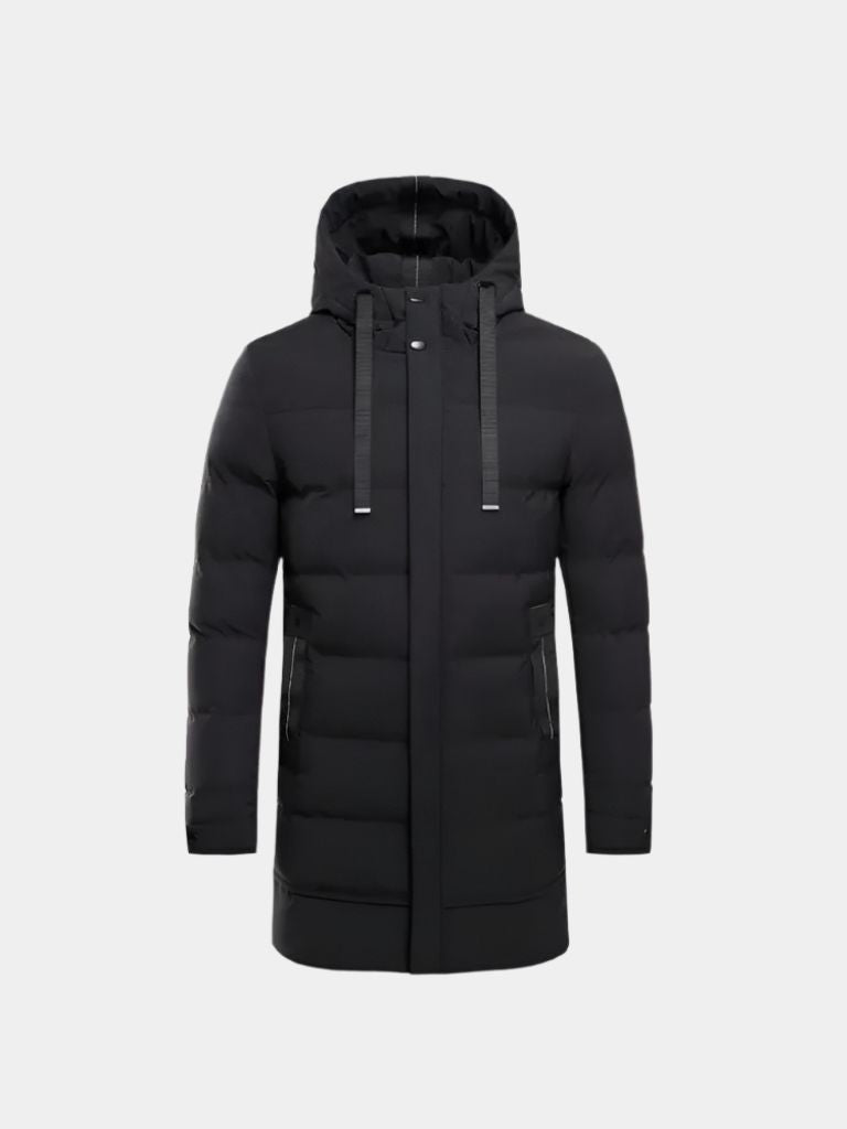 Minimalist Long Puffer Jacket for Men