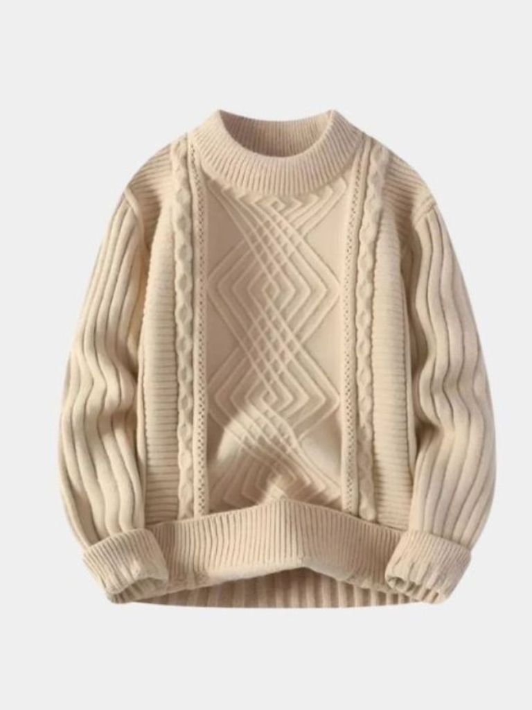 Minimalist Textured Sweater for Men