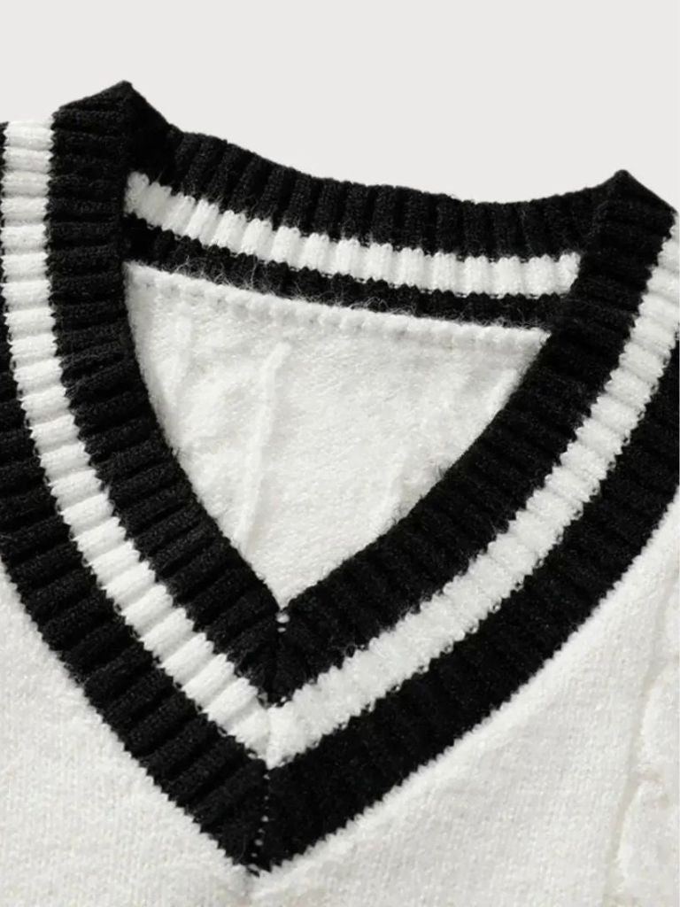 Minimalist V-Neck Sweater for Men
