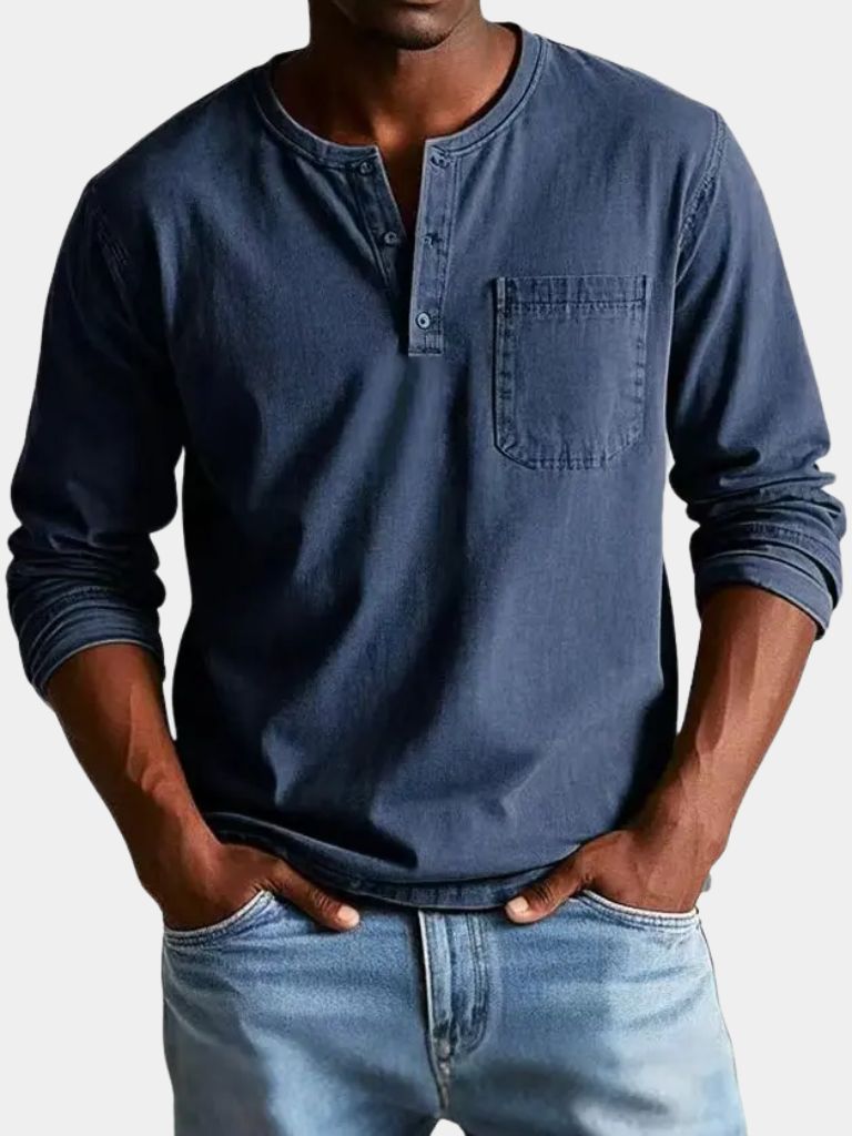 Nash Henley Long Sleeve Shirt for Men