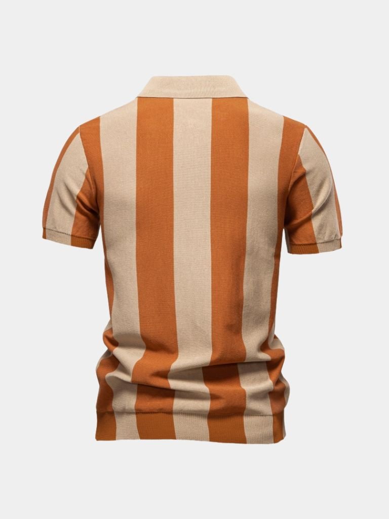 Navy Stripe Polo for Men