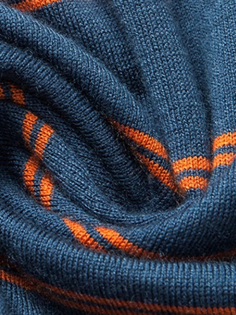 Navy Sunset Striped Polo for Men