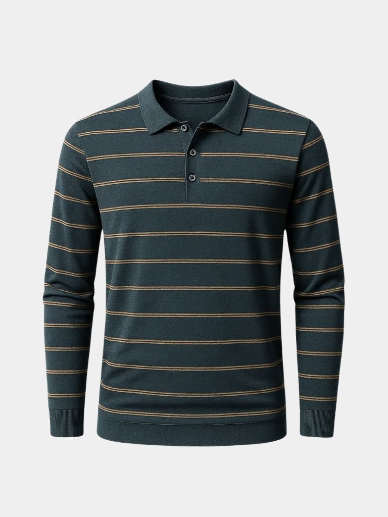 Navy Sunset Striped Polo for Men