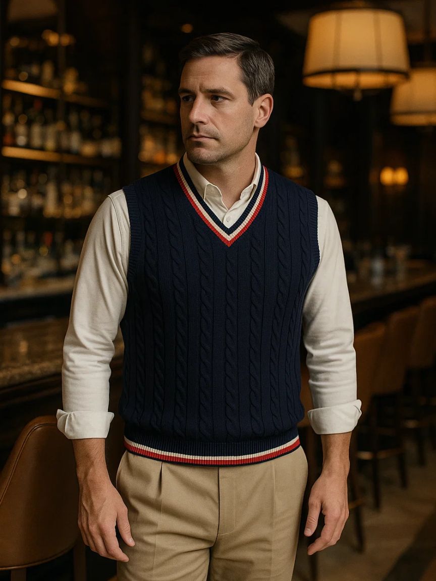 Old Money Essential Knit Vest for Men