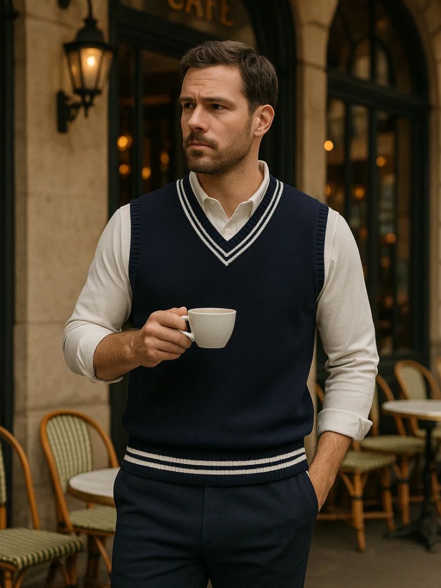 Old Money Essential Knit Vest for Men