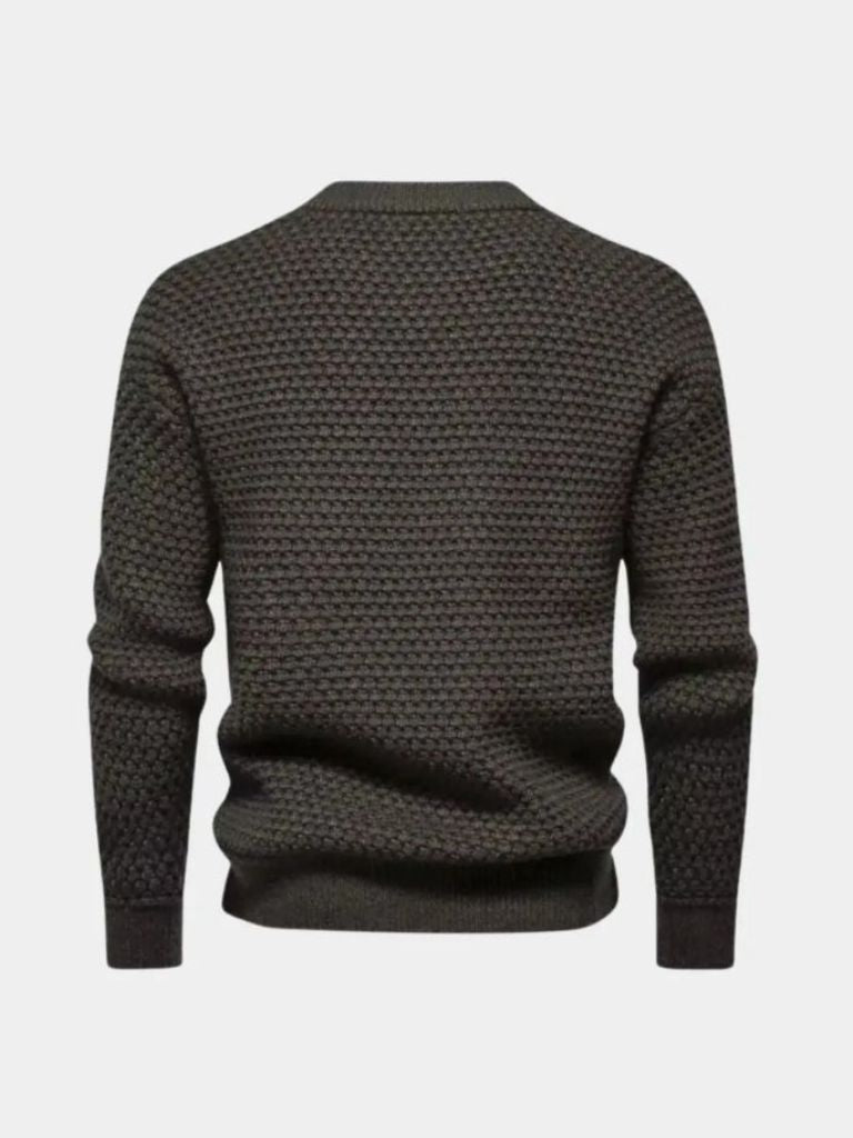 Old Money Textured Pullover for Men