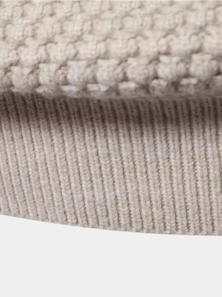 Old Money Textured Pullover for Men