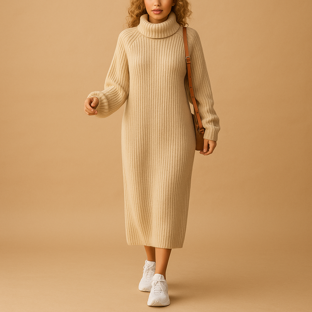 Oversized knitted sweater dress for women | Amelia