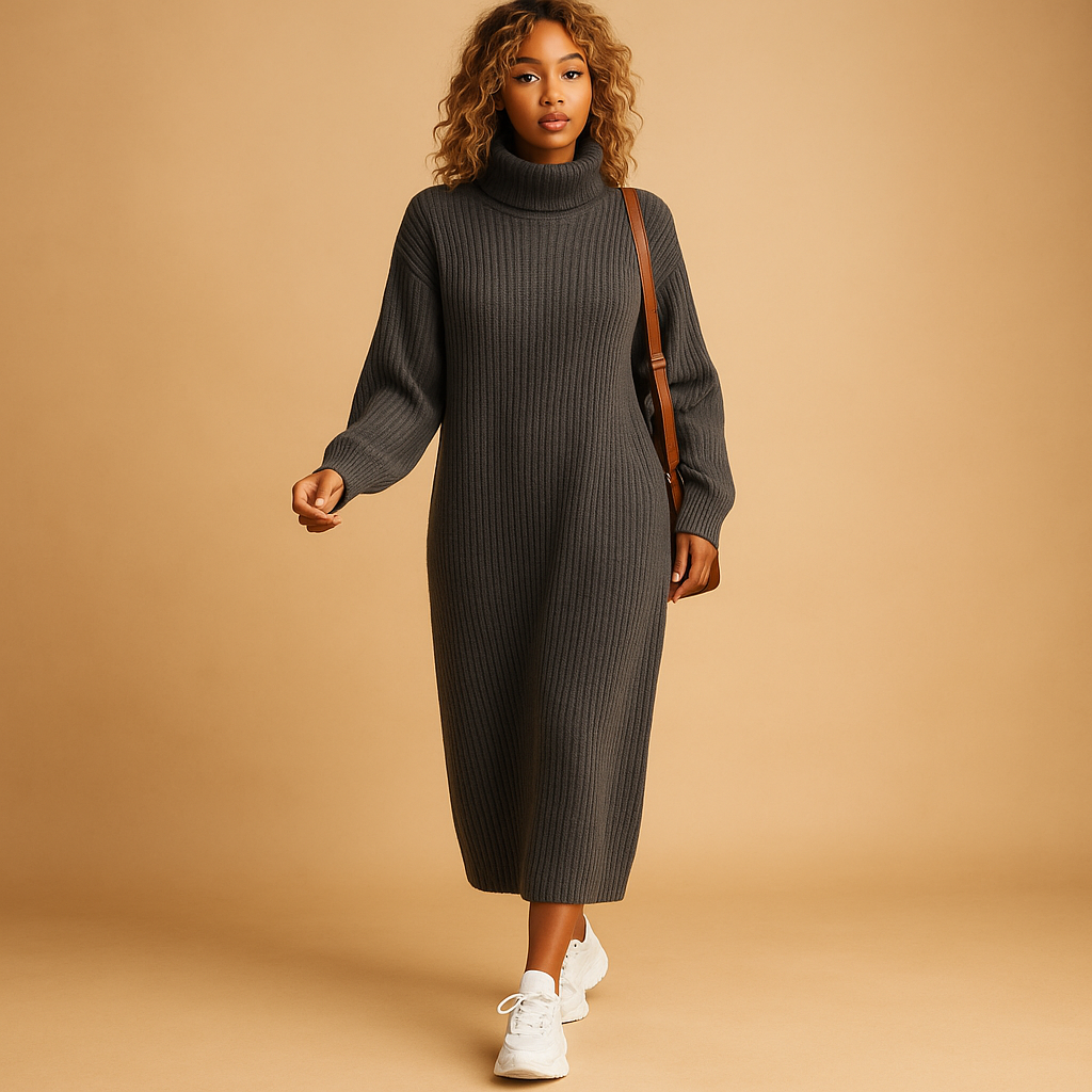 Oversized knitted sweater dress for women | Amelia