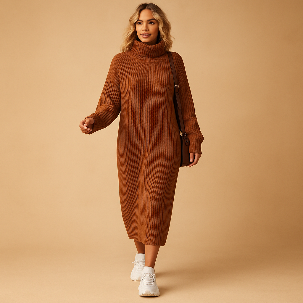 Oversized knitted sweater dress for women | Amelia