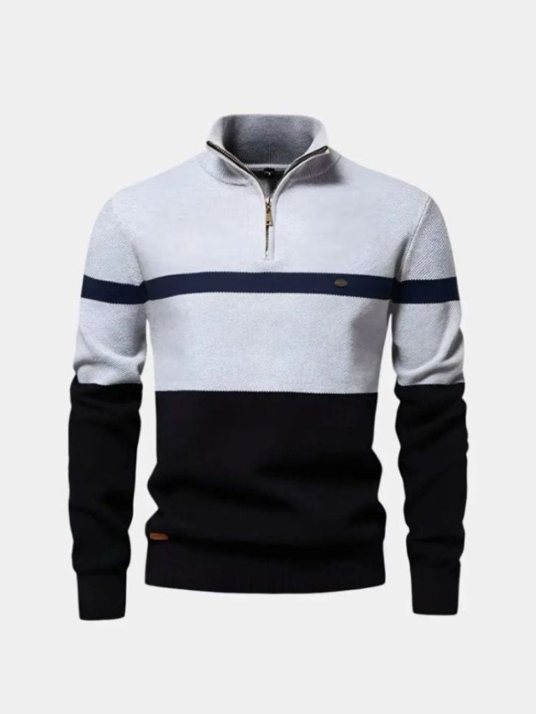 Quarter-Zip Jumper Sweater for Men