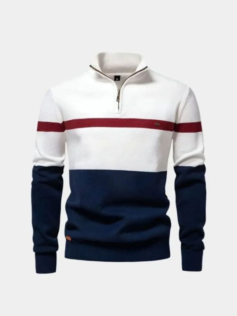 Quarter-Zip Jumper Sweater for Men