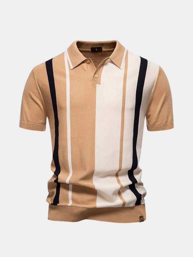 Retro Stripe Polo for Men