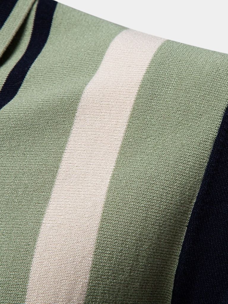 Retro Stripe Polo for Men