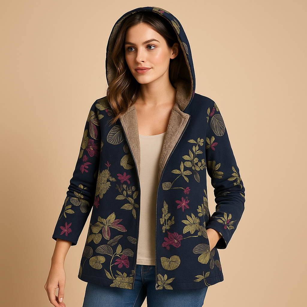 Reversible hooded thermal jacket for women | Mabel