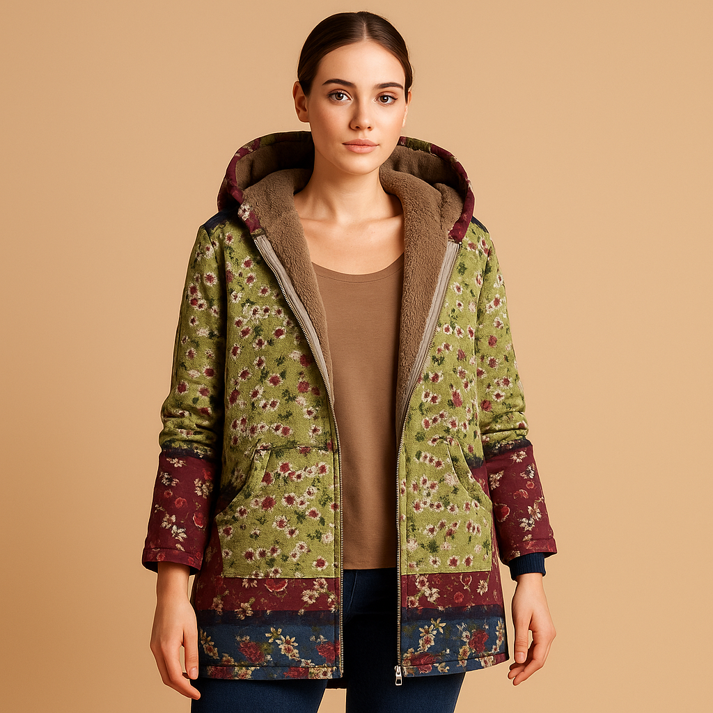 Reversible hooded thermal jacket for women | Mabel