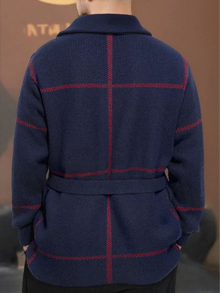 Rome Belted Sweater Coat for Men