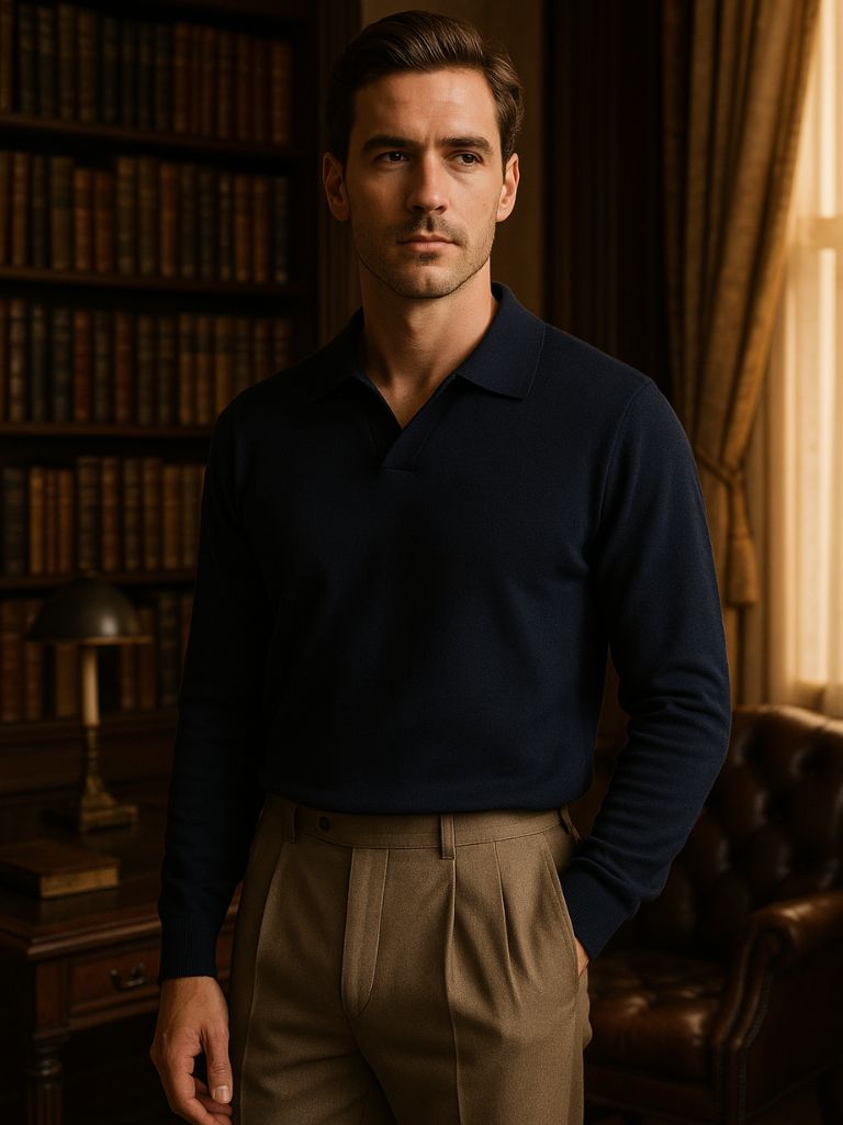 Royal Comfort Long Sleeve Polo for Men