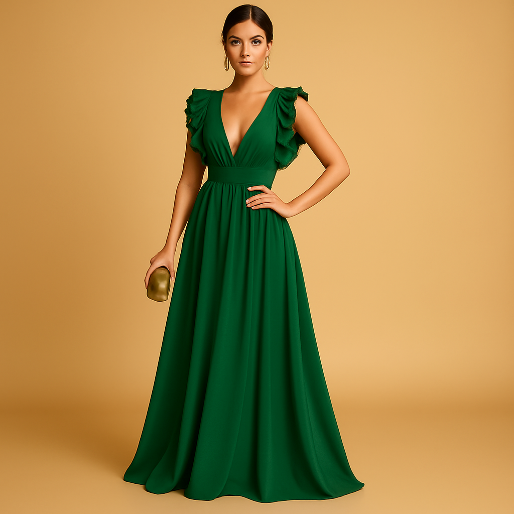 Ruched long sleeve dress for women | Clara