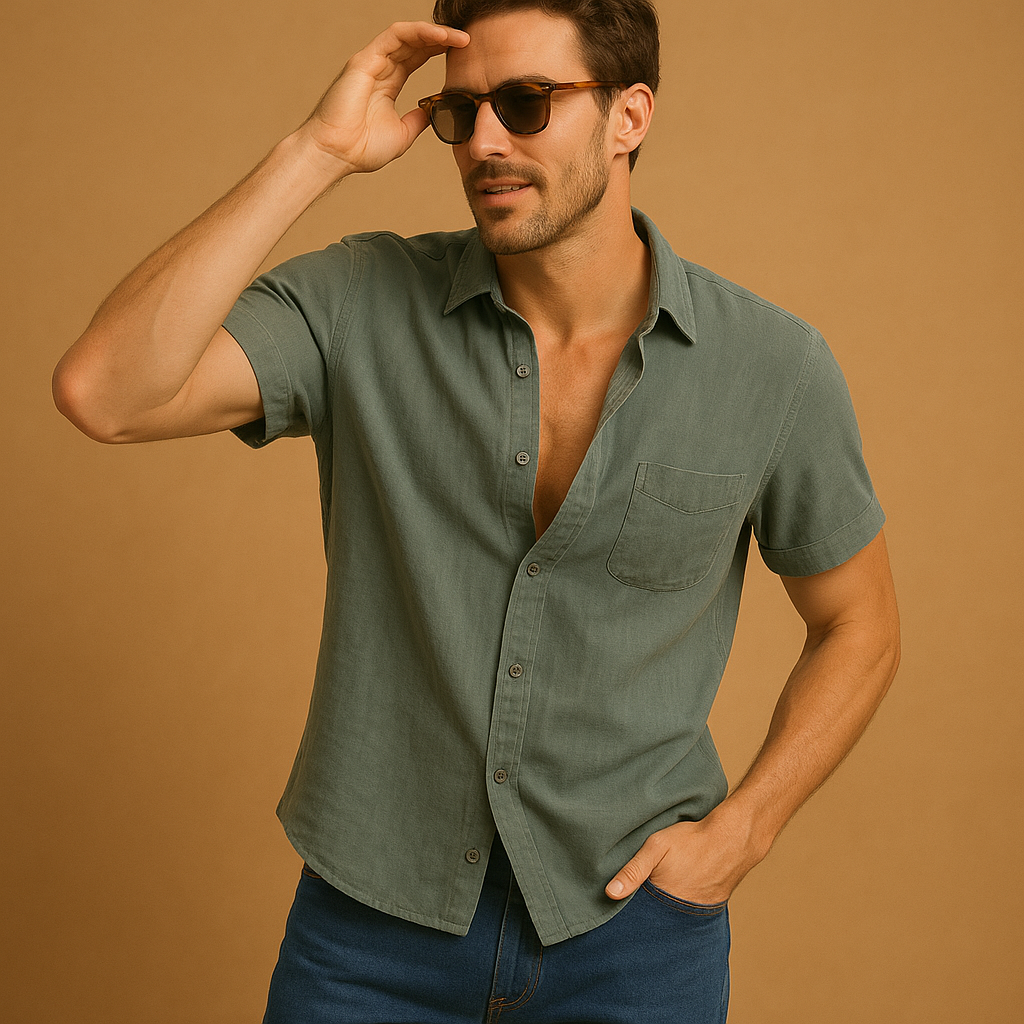 Short sleeve summer shirt for men | Mason