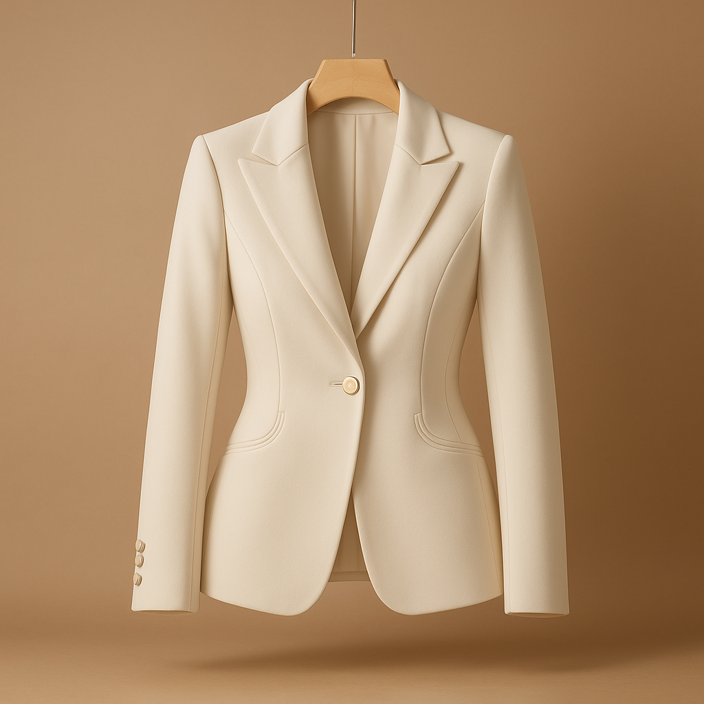Slim fit blazer with lapel collar for women | Tessa