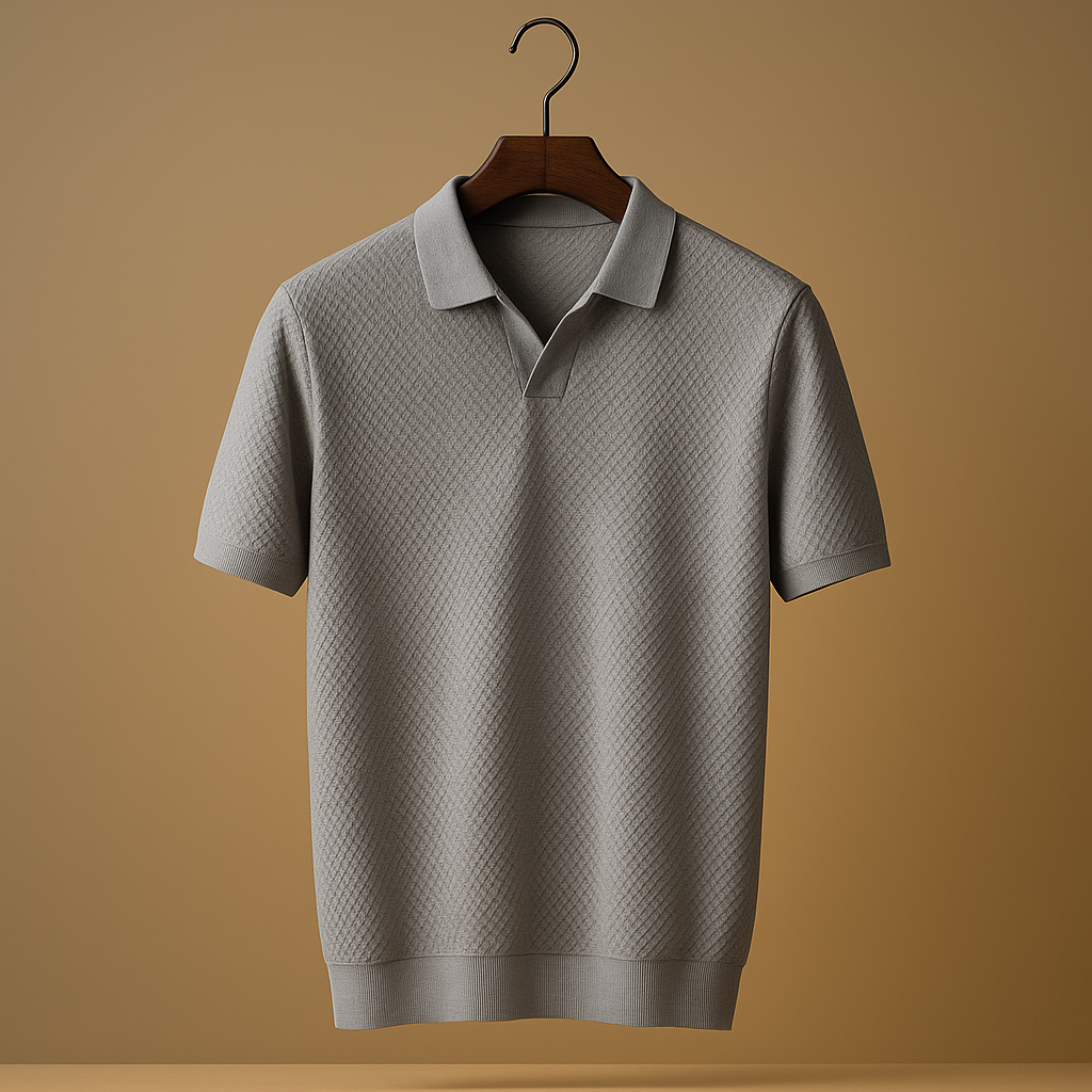 Slim fit classic polo shirt with button collar for men | Lucas