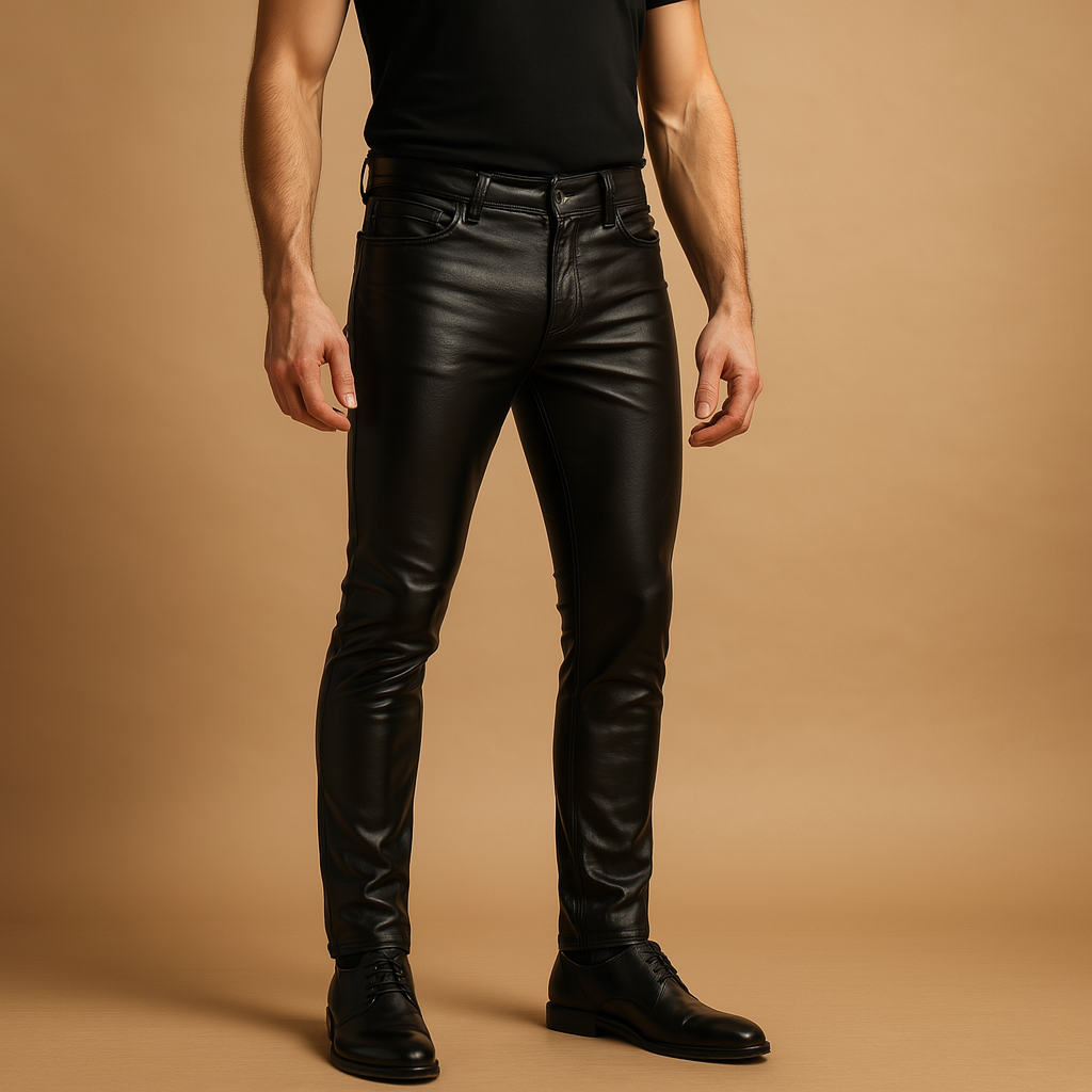 Slim fit faux leather pants for women | Harper