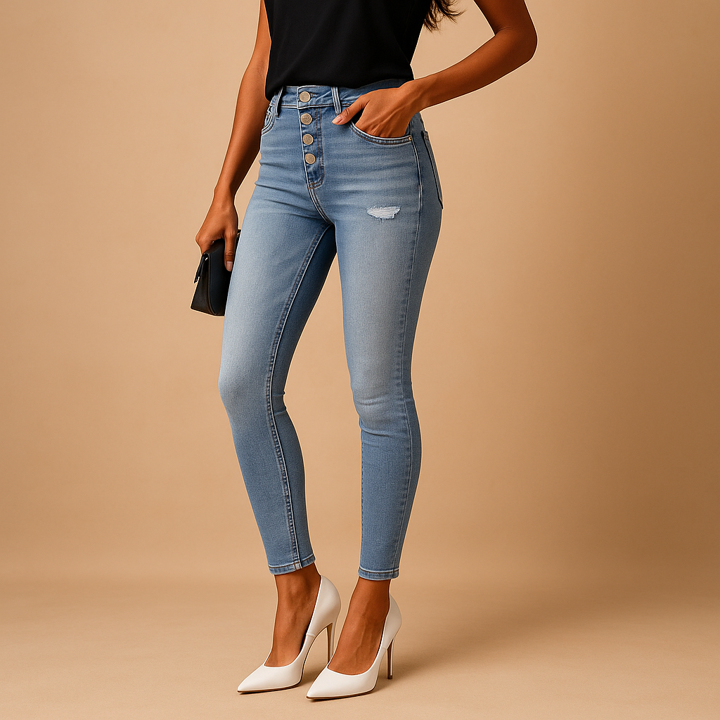 Slim fit ripped jeans for women | Hailey