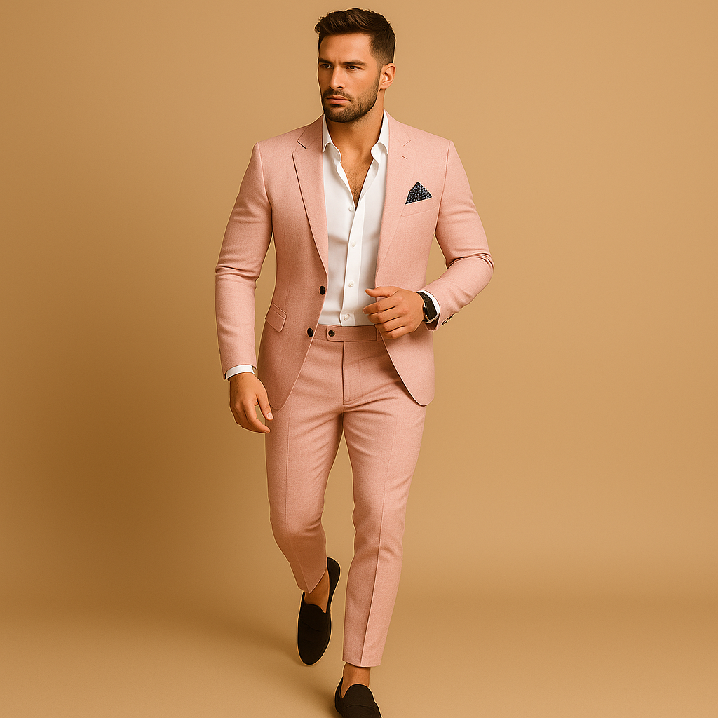 Slim fit suit with blazer and trousers for men | Maxwell