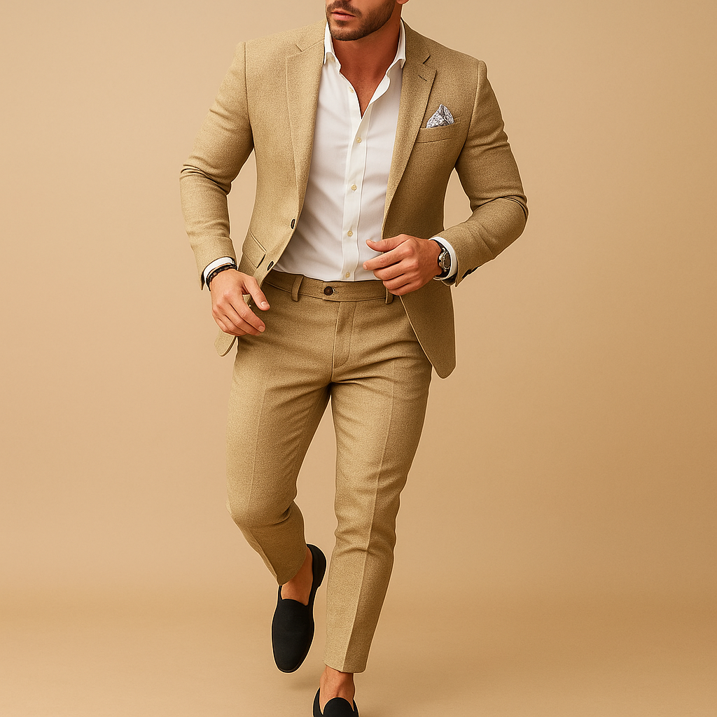 Slim fit suit with blazer and trousers for men | Maxwell