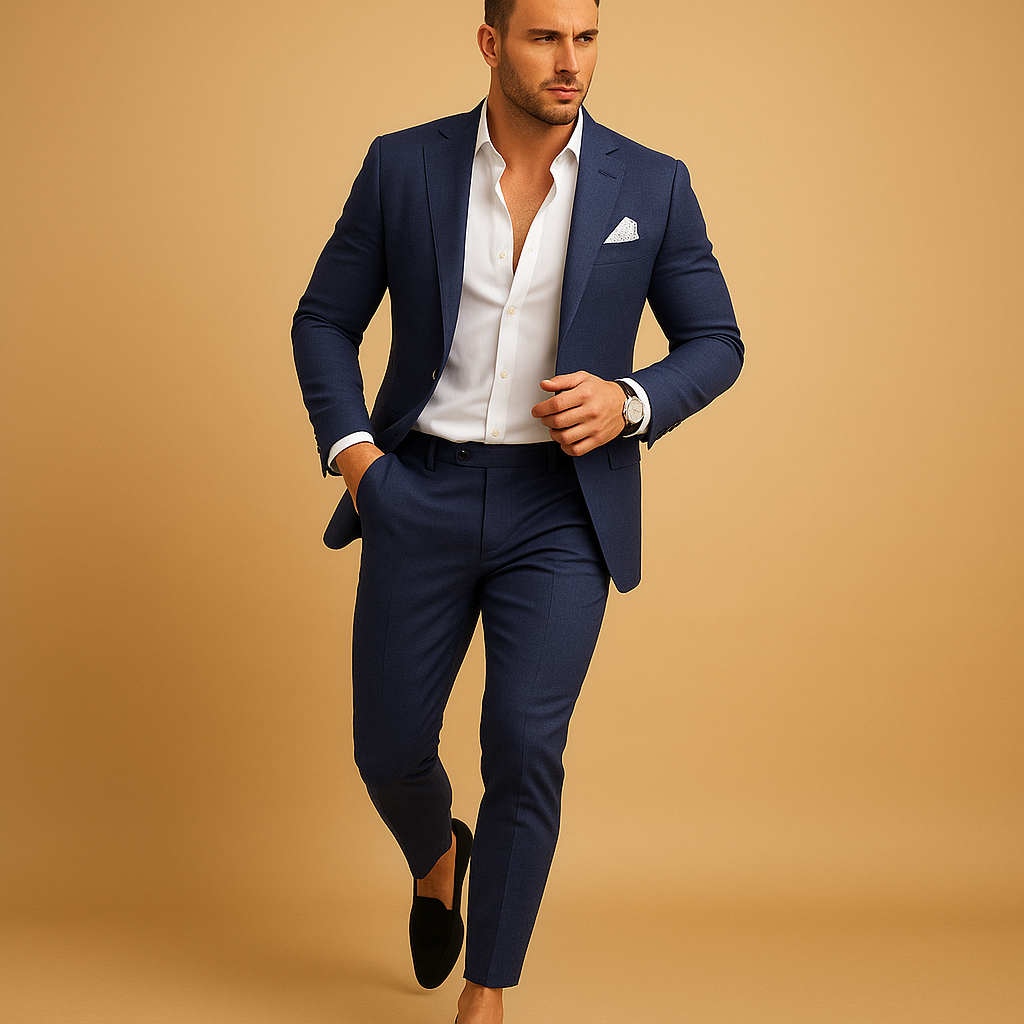 Slim fit suit with blazer and trousers for men | Maxwell