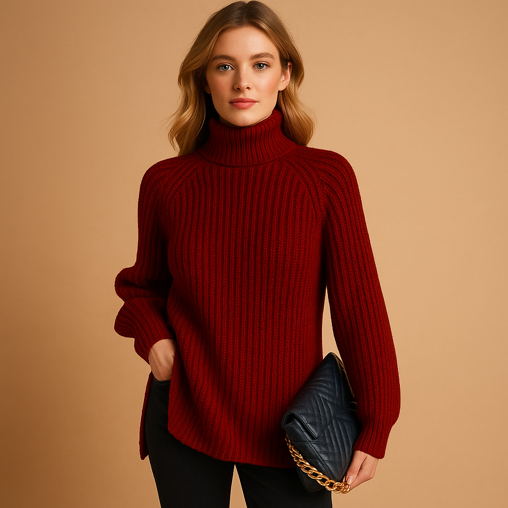 Soft turtleneck sweater with elegant fit for women | Fiona