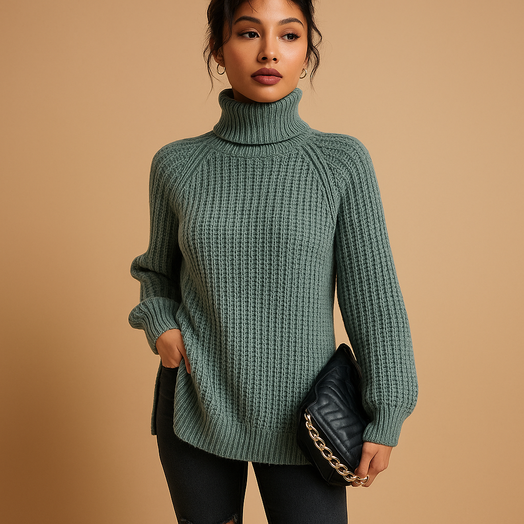 Soft turtleneck sweater with elegant fit for women | Fiona