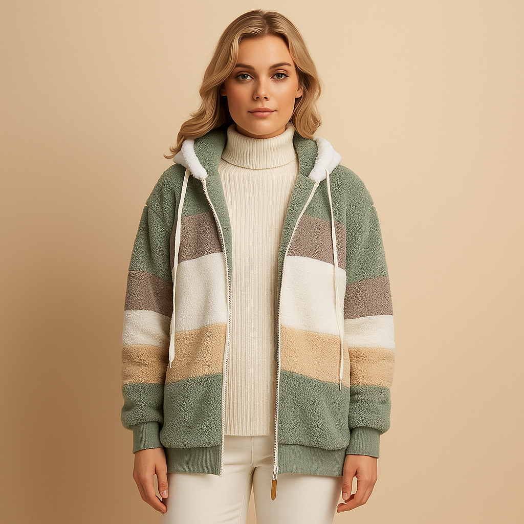 Soft long winter jacket for women | Christabel