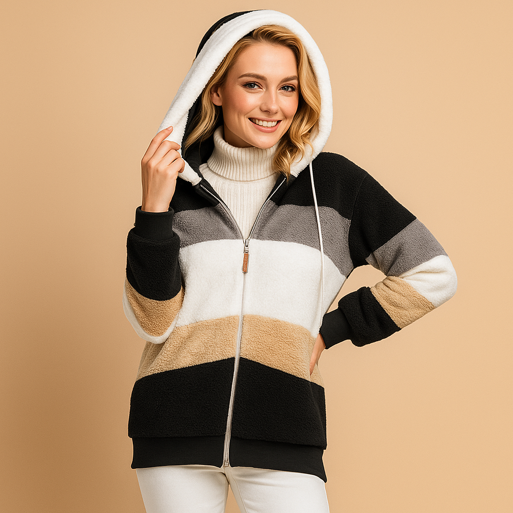 Soft long winter jacket for women | Christabel