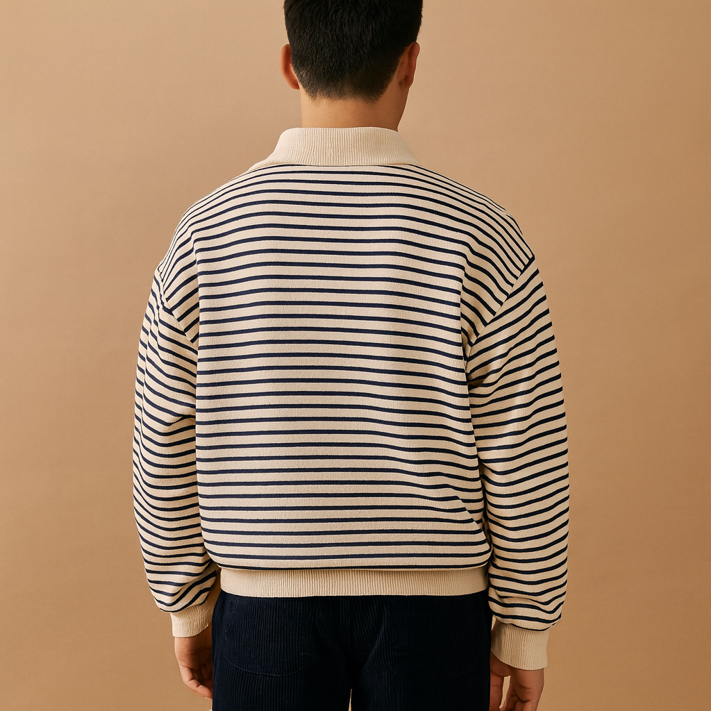 Striped half zip pullover for men | Elliot