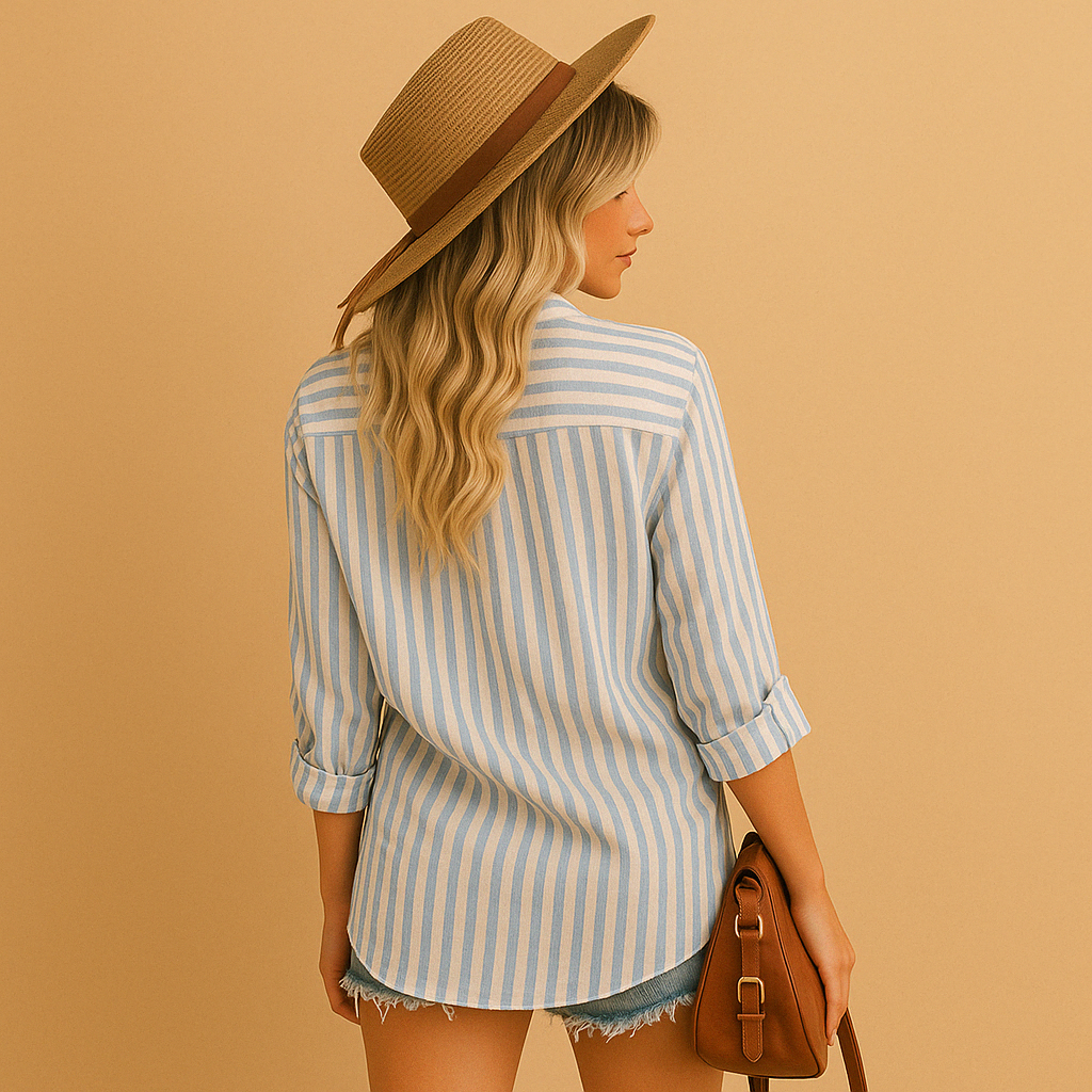 Striped long-sleeve blouse for women | Grace